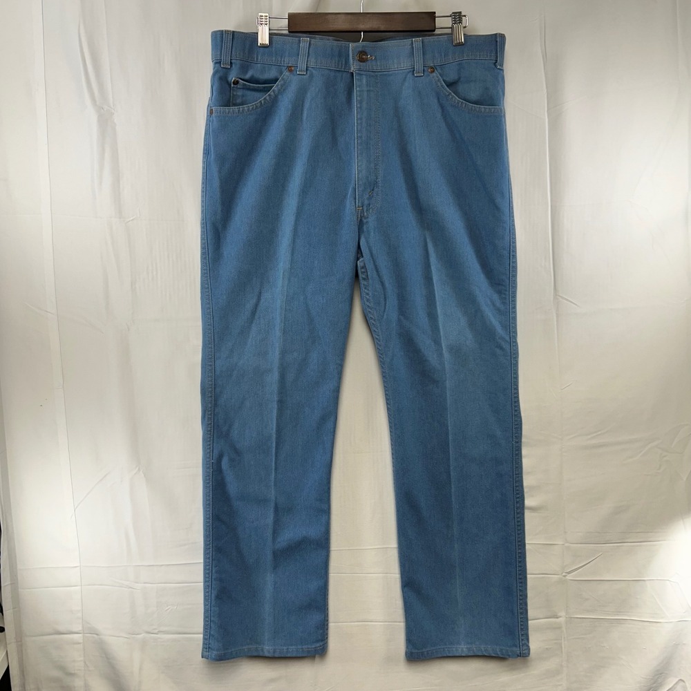 Levi's With A Skosh More Room Jeans Mens 40x29 (37x29) Light Blue Orange Tab USA